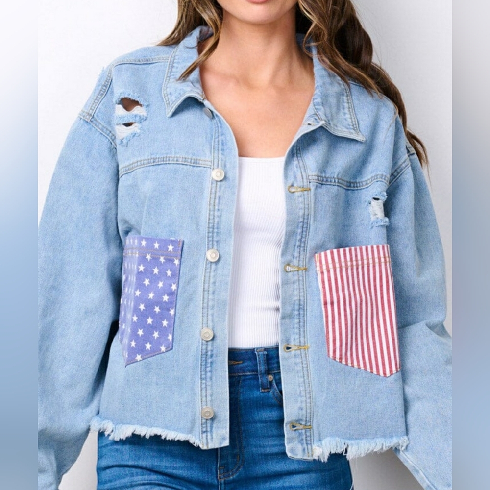 American flag Denim jacket